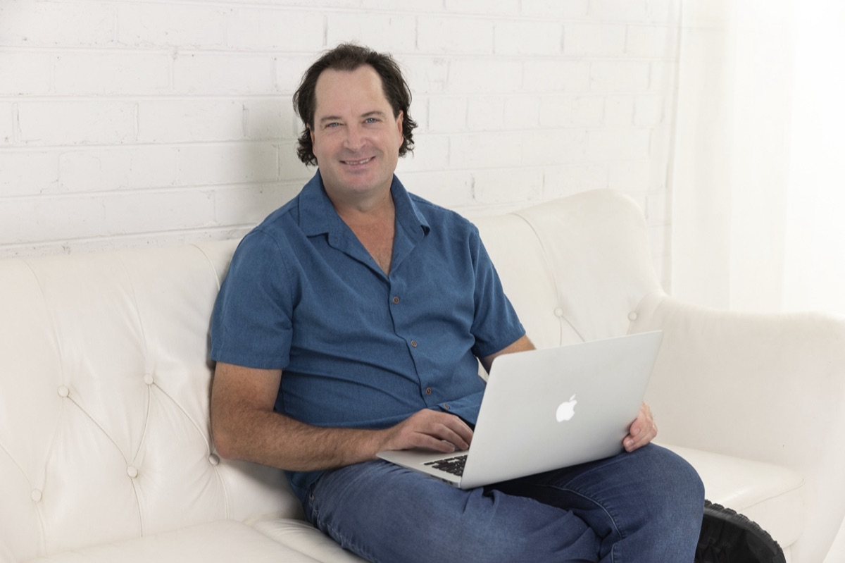 Wade Cockfield working on a laptop